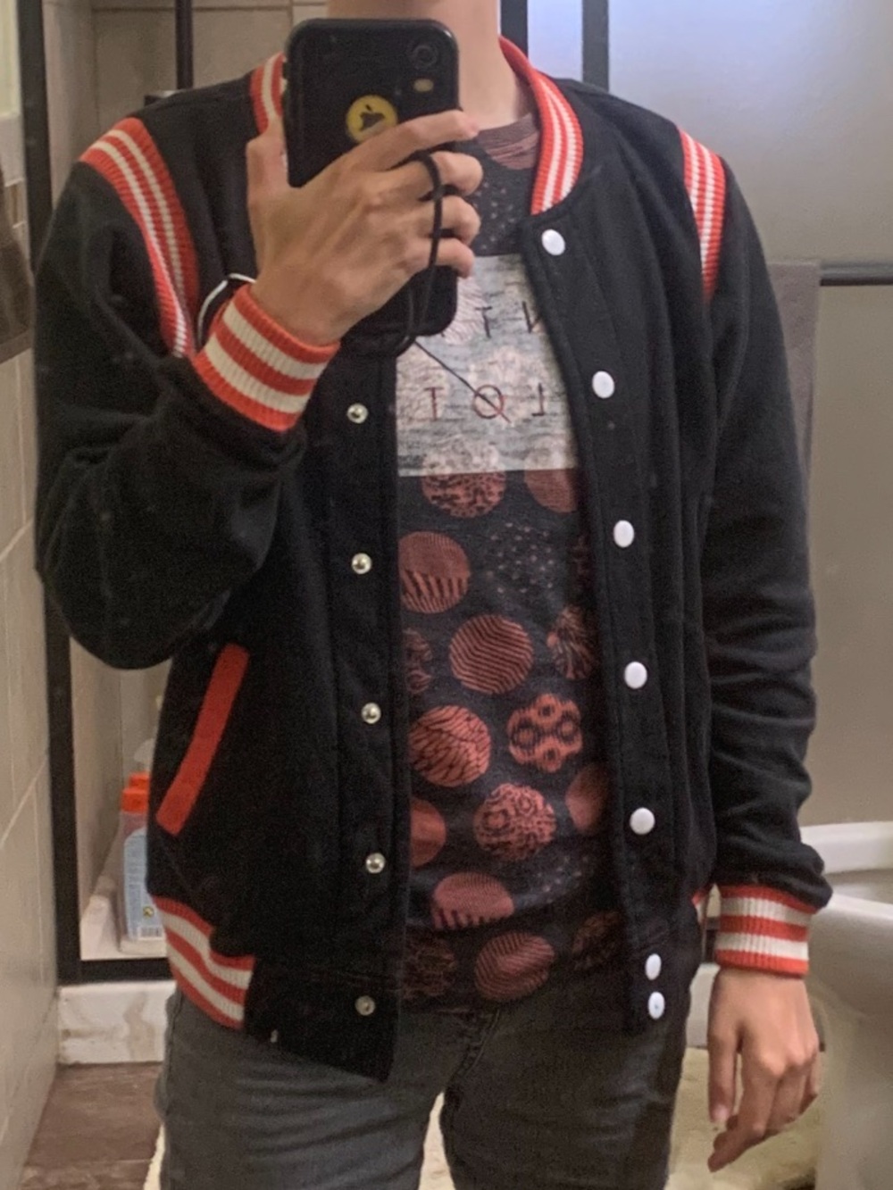 Blurryface Black and Red Varsity Jacket